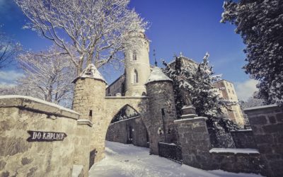 Zamek Leśna Skała zimą